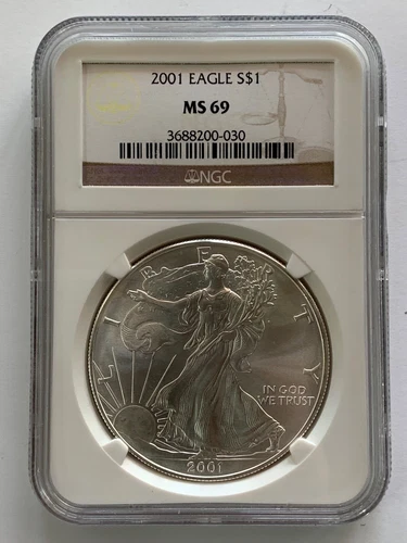 American Silver Eagle NGC 2001 UNC $1 MS-69 
