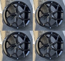22x10 GLOSS BLACK WHEELS FITS AUDI A7 S7 RS6 A8 SQ5 Q7 Q8 SRQ7 RSQ8 ETRON 22"