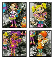 Butterbean's Cafe 4 Piece Christmas Ornaments Set Featuring Butterbean & Dazzle