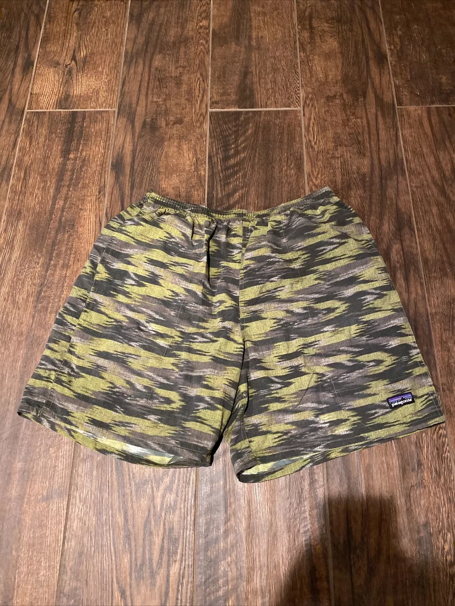Very RARE Vintage Patagonia Aztec Camo Lined Baggies Shorts Inseam 8” Men's  L | eBay