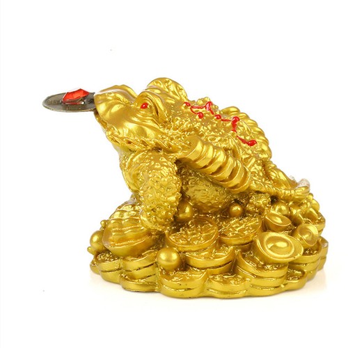 Chinese Feng Shui Lucky Three Legged Money Toad Fortune Frog Home Decor Craft - Picture 3 of 7