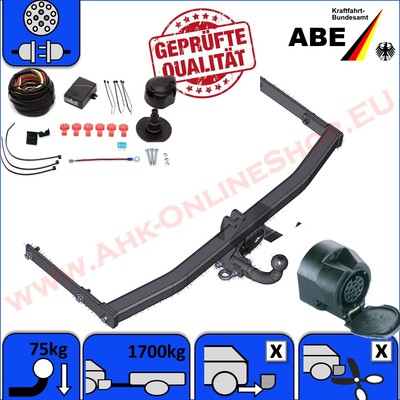 AHK + ES13 für Skoda Octavia II Combi ab 2004 Anhängevorrichtung Kombi 1Z5