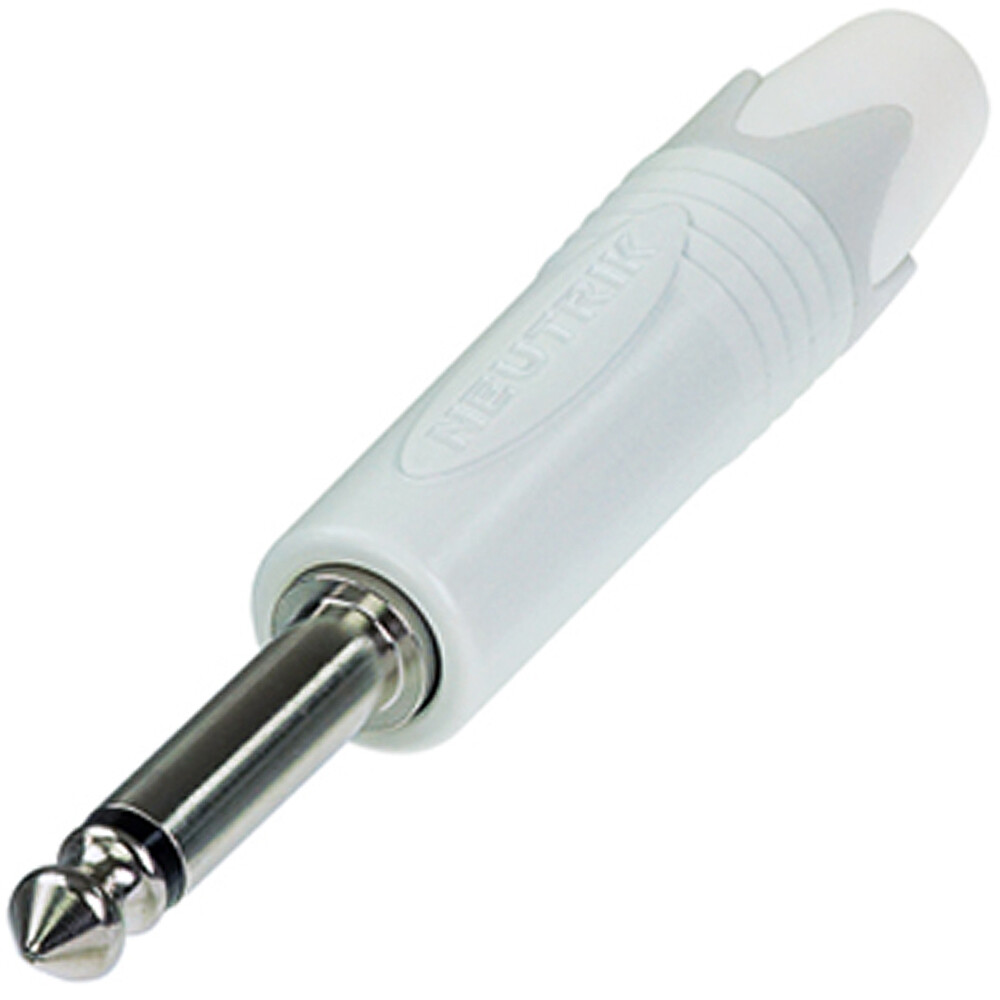 Neutrik NP2X-WT 6.35 mm Mono Audio Jack Plug White 2 Pins Straight - Image 2