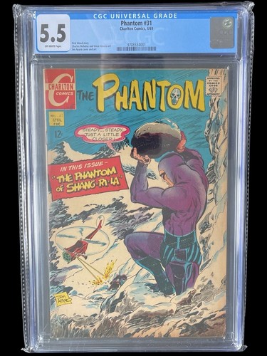 Phantom # 31 1962 CGC 5.5 OFW Pages Charlton Comics Dick Wood Story Jim Aparo CV