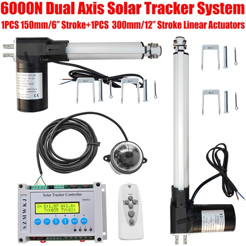 Complete 6000N Dual Axis Solar Tracker Kits Solar Panel Sunlight Tracking System