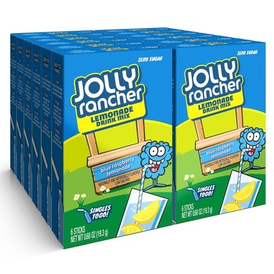 Jolly Rancher Rancher Singles To Go Water Drink Mix Blue Raspberry Lemonade 1...