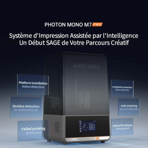 2KG Resin+ANYCUBIC Photon Mono M7 Pro 14k LCD Résine Imprimante 3D 223*126*230mm - Photo 8/9