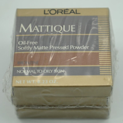 Lot of (3) L'Oreal Mattique Oil Free Matte Pressed Powder Bronzine 0.23 oz