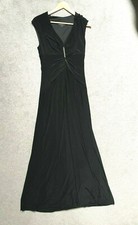 LAUNDRY by SHELLI SEGAL Black Gown sz 6 Long Dress Formal Bling Rhinestones