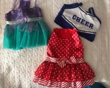 3 Build A Bear Clothes Glamour Princess Dress Satin Party Dress  Cheer