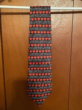 Men's Valentine's Novelty I Love You Tie Black With Red Hearts 58 Inches Long
