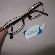 Reading eye Glasses magni View Tortoise Shell  Bronze Wire frame Readers 1.50