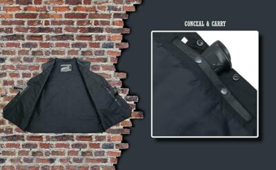 Event Biker Leather Moto da uomo, Nero, XS