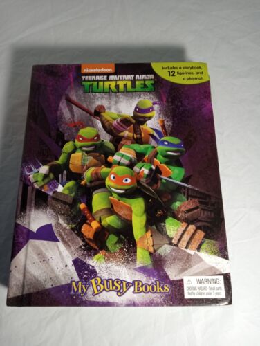 Teenage Mutant Ninja Turtles My Busy Book + 12 Figurines & Playmat Nickelodeon * - Picture 1 of 10