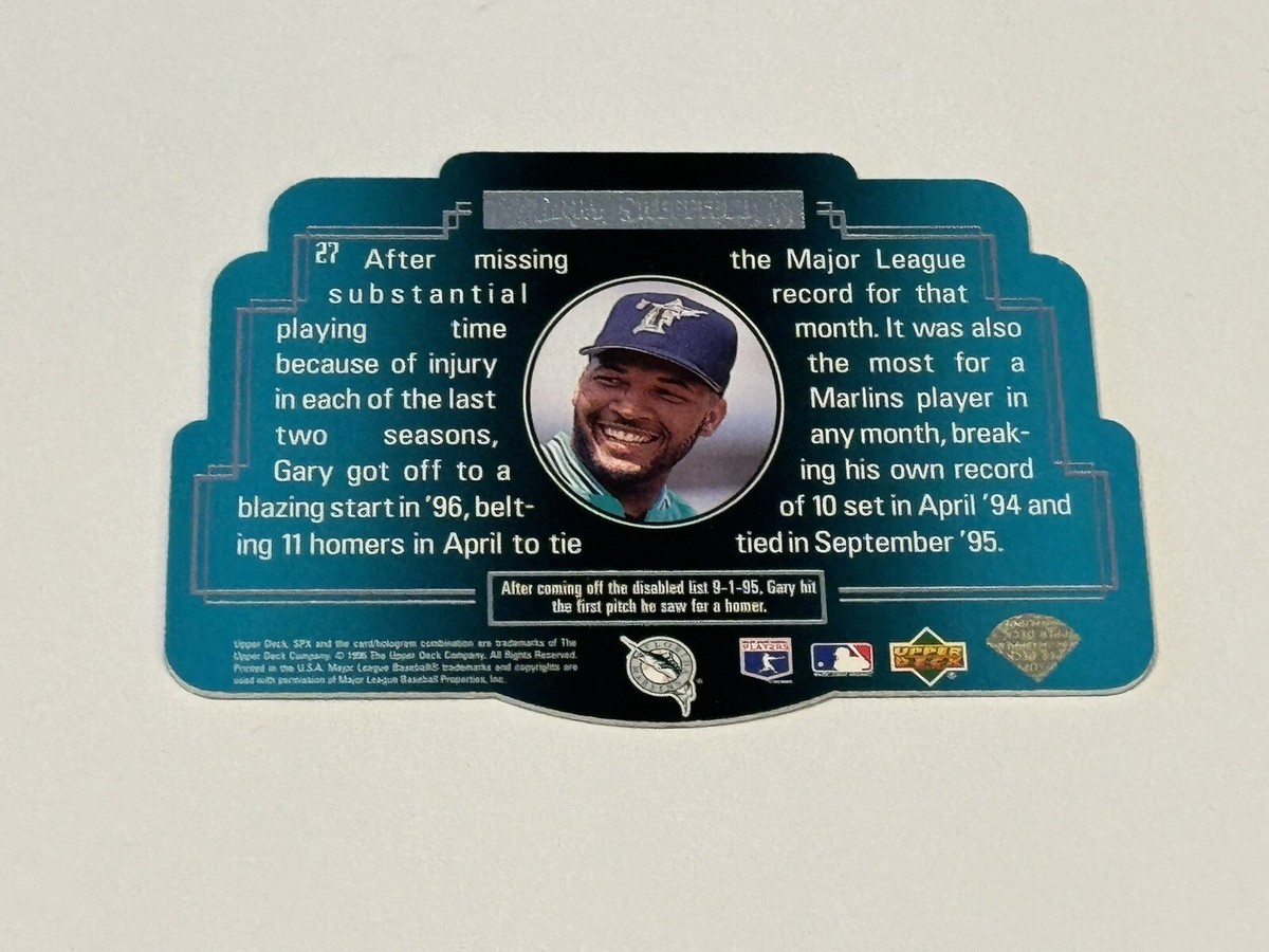 Gary Sheffield 1996 Upper Deck SPx Hologram Baseball Card Florida