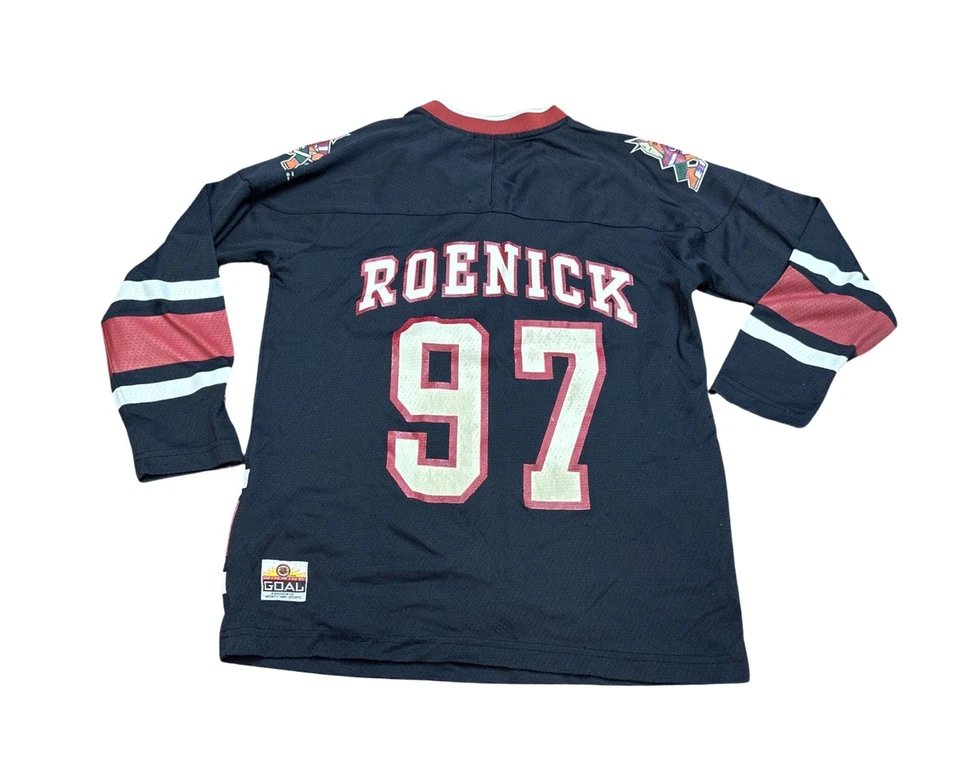 Camiseta deportiva vintage Phoenix Coyotes Jeremy Roenick Kachina juvenil mediana (10-12) negra Foto 3 de 4