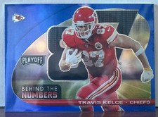 2021 Panini Playoff Behind The Numbers BLUE Travis Kelce  F7