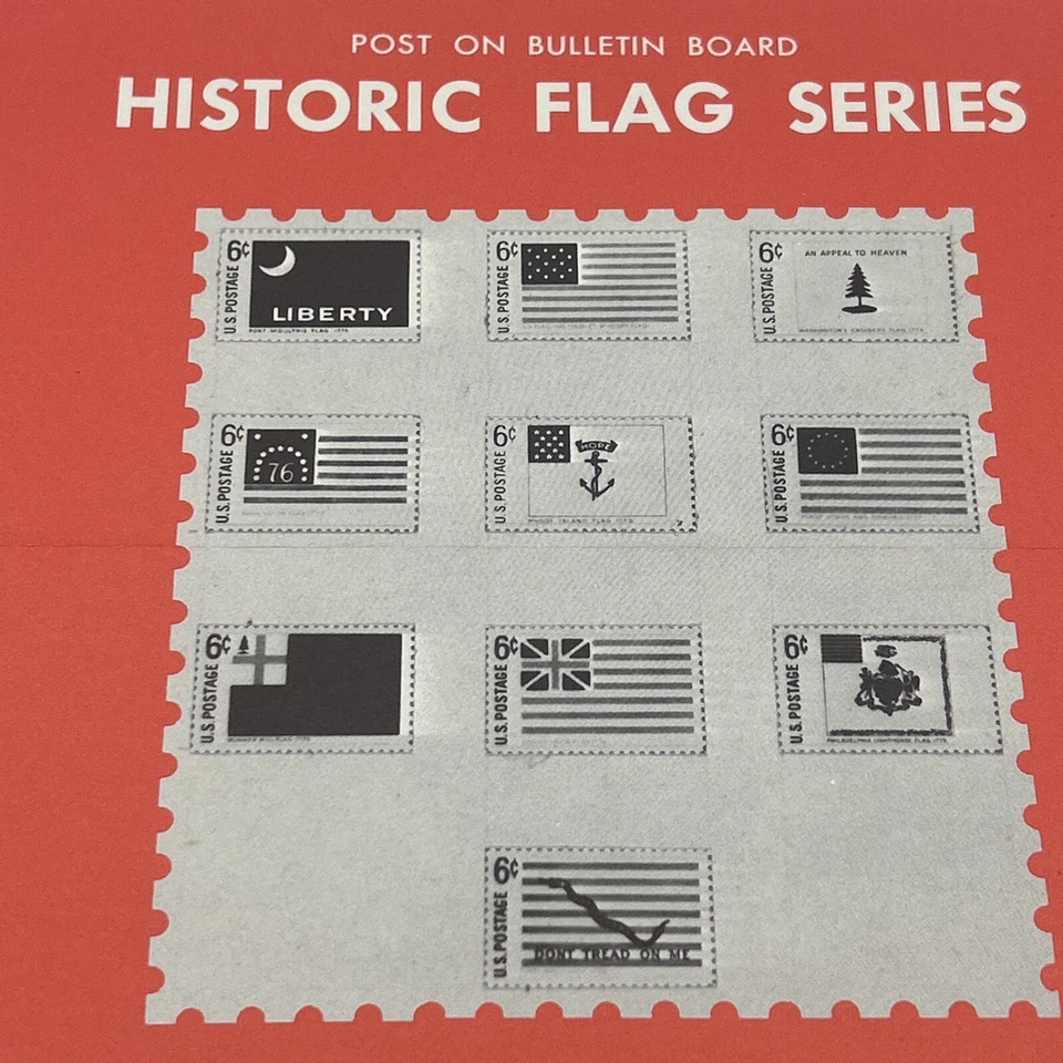 Vintage 1968 6¢ Historic Flag Commemorative Postage Stamp Series FDC Advertising - Image 2 of 4