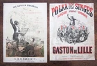 2 Monkey Victorian Music Sheets Conductor Orchestra Gorilla Offenbach de Chaillu