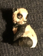 Old Vintage Animal Sculpture Carvings~Panda Bear~Rare Signed? Partial Butterfly