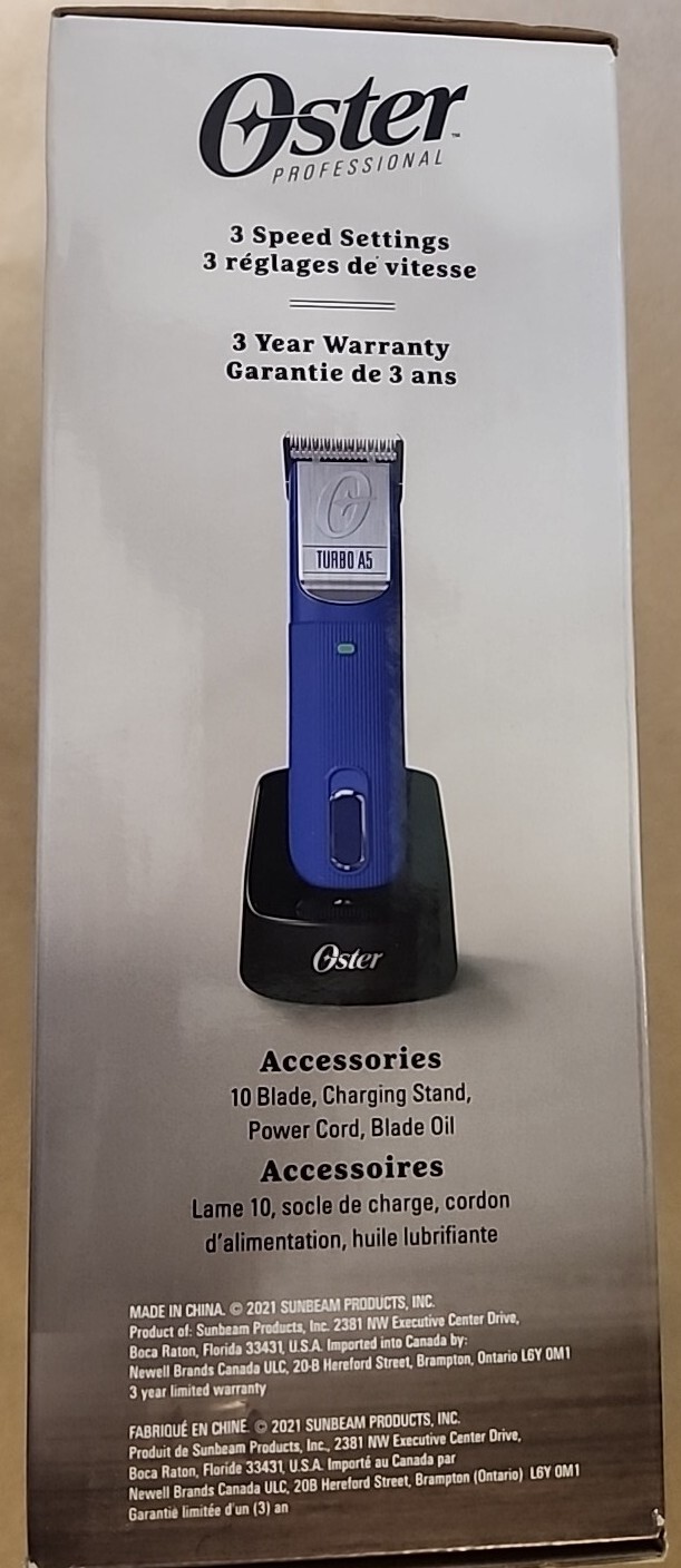 Oster Professional A5 Cordless animal clippers, 3 speed *NEW IN