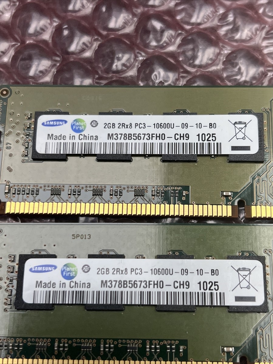 中古】Samsung M378B5673FH0-CH9 4GB 2x2GB PC3-10600U DDR3 1333