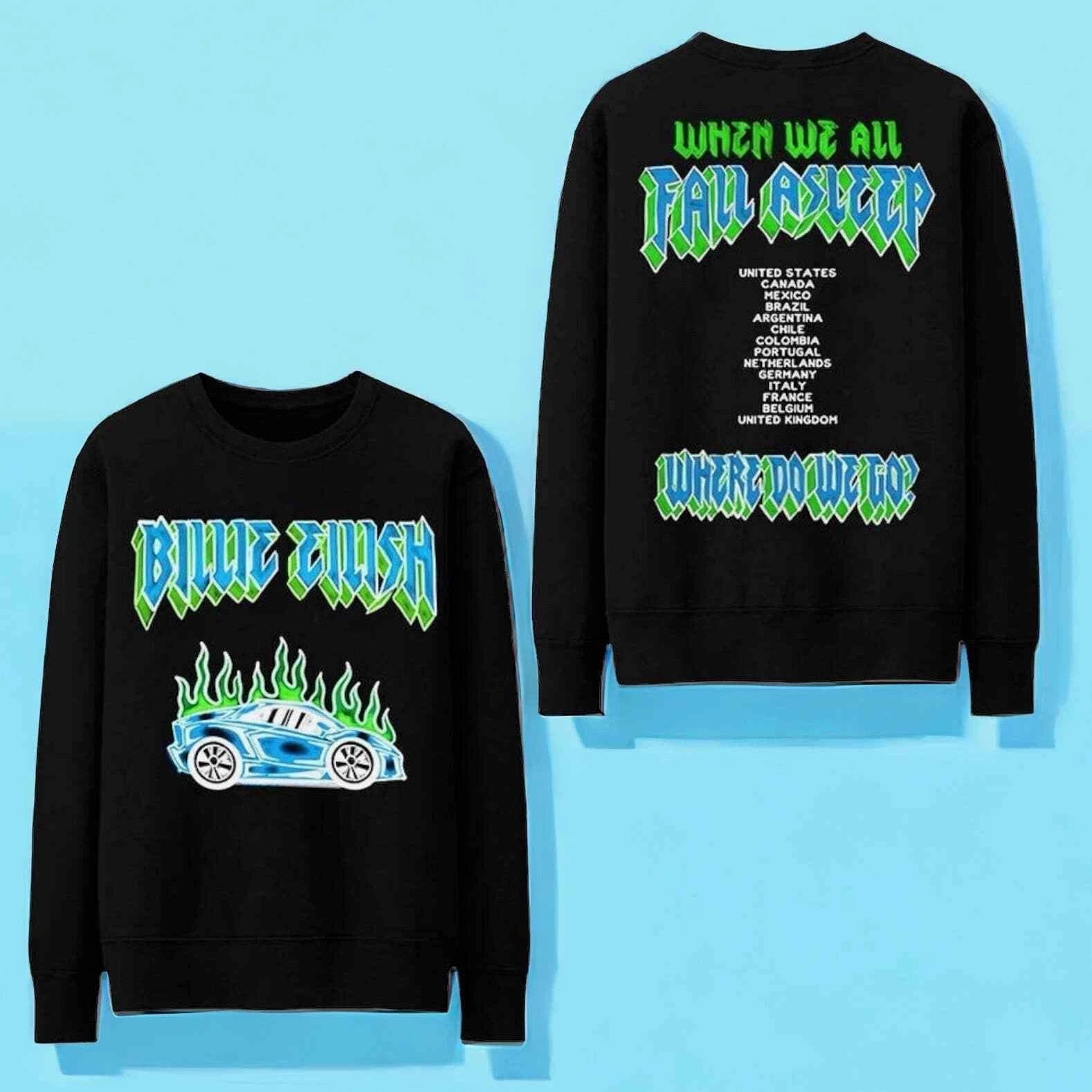 Billie Eilish When We All Fall Asleep World Tour Crewneck Sweatshirt