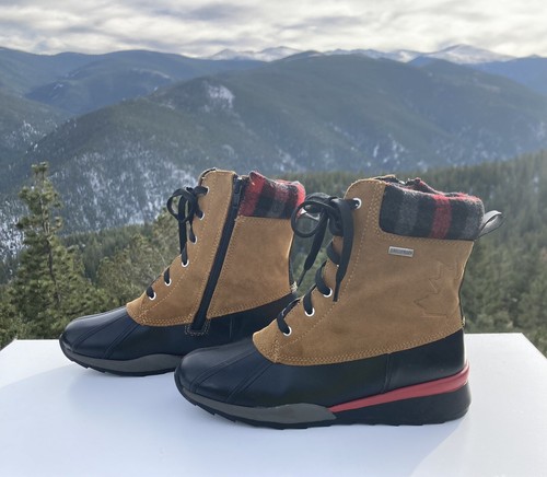 Cougar Duck Boots Women's 7M Totem Oak Leather Rubber Waterproof Winter Canada - Picture 4 of 7