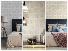 Ex* B & Q *Wallpaper - Holden Decor - Furano Metallic Granite - Tile On A Roll