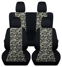 Front And Rear Black-urban Camo Car Seat Covers Fits Jk Wrangler 2dr 2007-2018