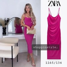 ZARA Dress with draped neckline 1165/134