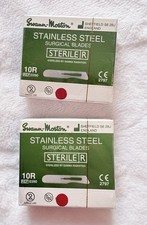 2-Swann-Morton 10R Stainless Steel Surgical Blades 200 pack 0390 Exp. 9/28