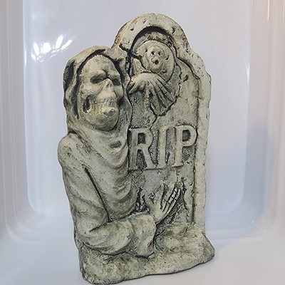 Greenbrier tombstone figurine ghoul goblin skeleton 6.5 in Halloween decor