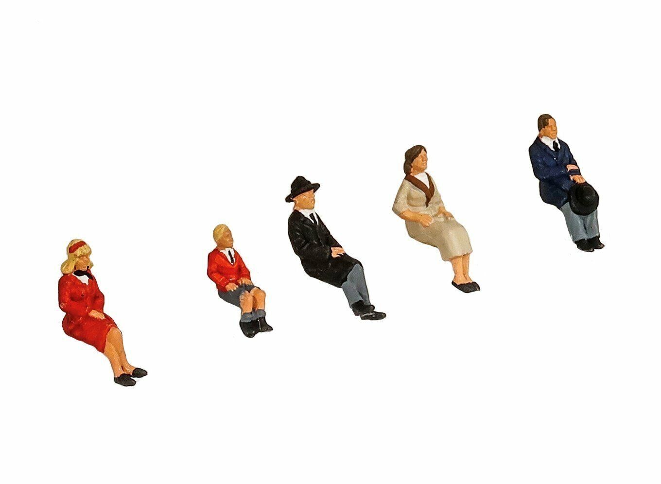 5x Painted Passengers Seated - OO/HO figures - Model Scene 5301