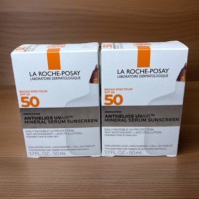 La Roche Posay Anthelios UVAir Mineral Sunscreen Serum SPF 50 1.7 oz ea. 2 PACK!