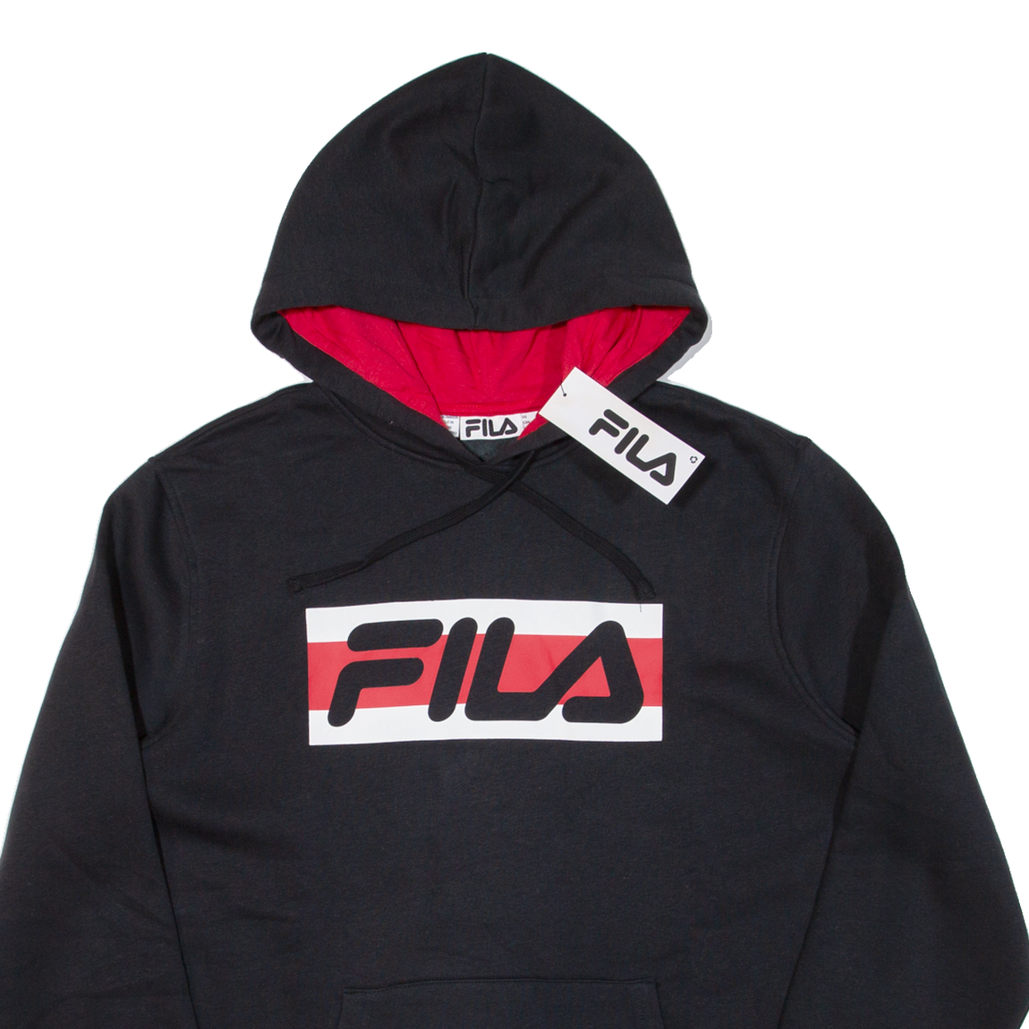 Felpa con cappuccio FILA uomo nera 2XL