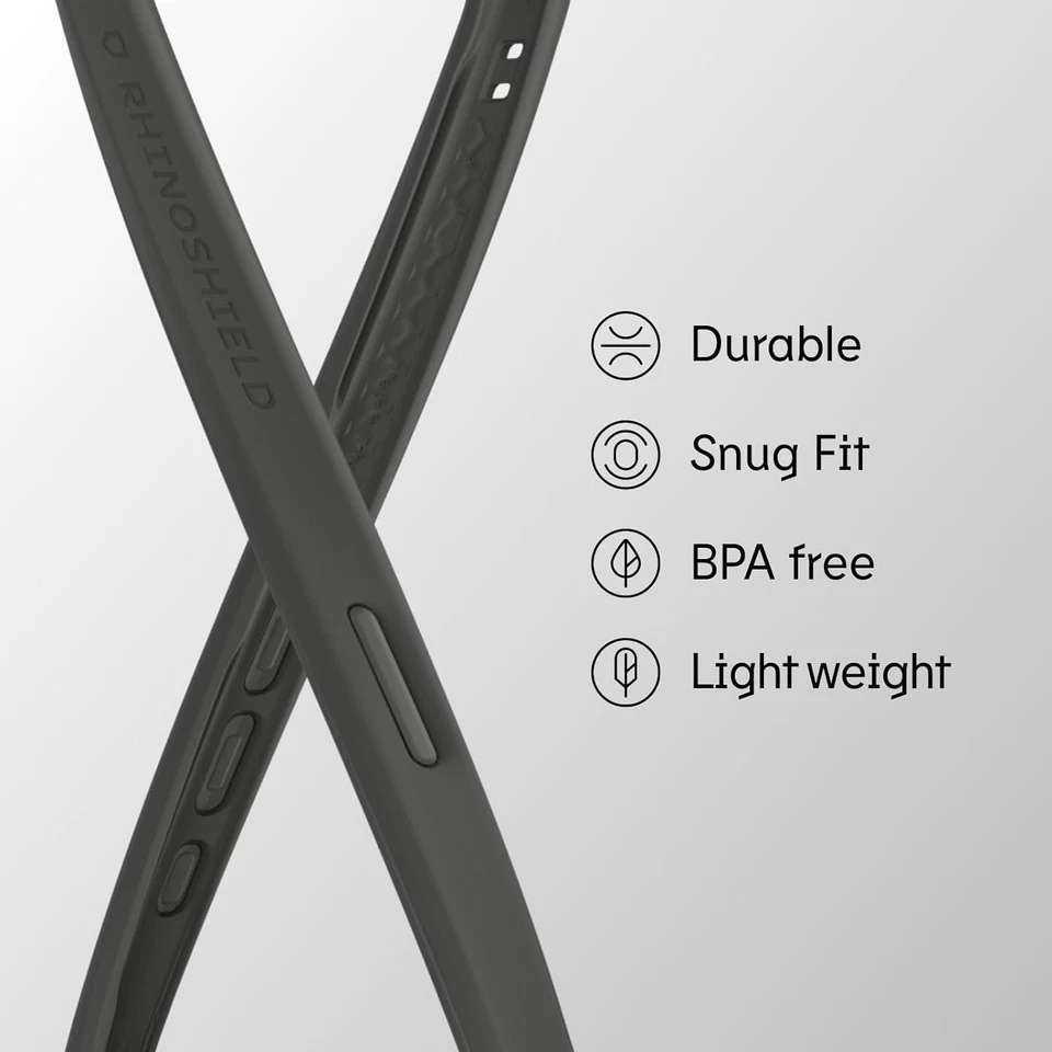 Funda protectora RhinoShield para iPhone 15 Plus CrashGuard 11 pies rosa rubor caída Foto 4 de 4