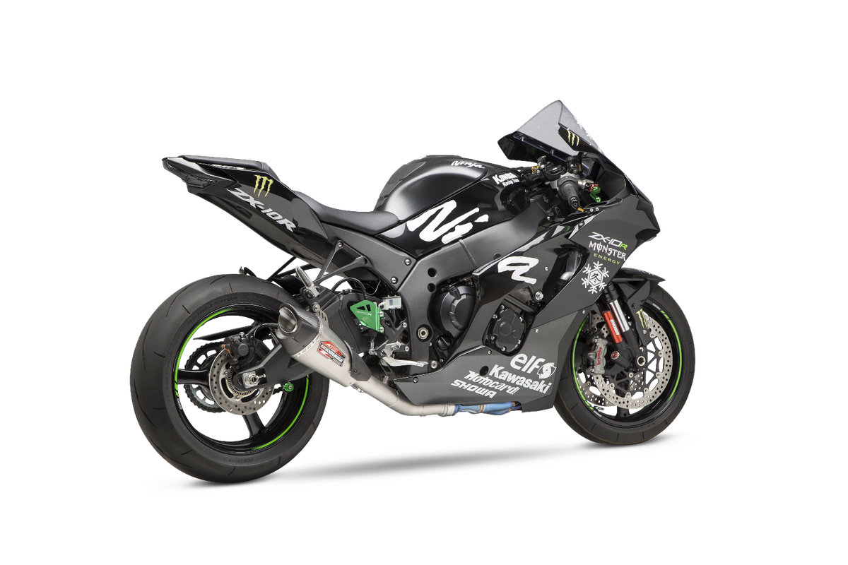 Yoshimura - 14183CP520 - AT2 Race Series 3/4 Slip-On, Stainless