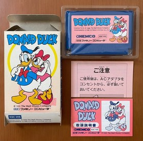 NES Donald Duck Famicom Software Kemco JPN Vintage Limited Edition Rare Video Ga