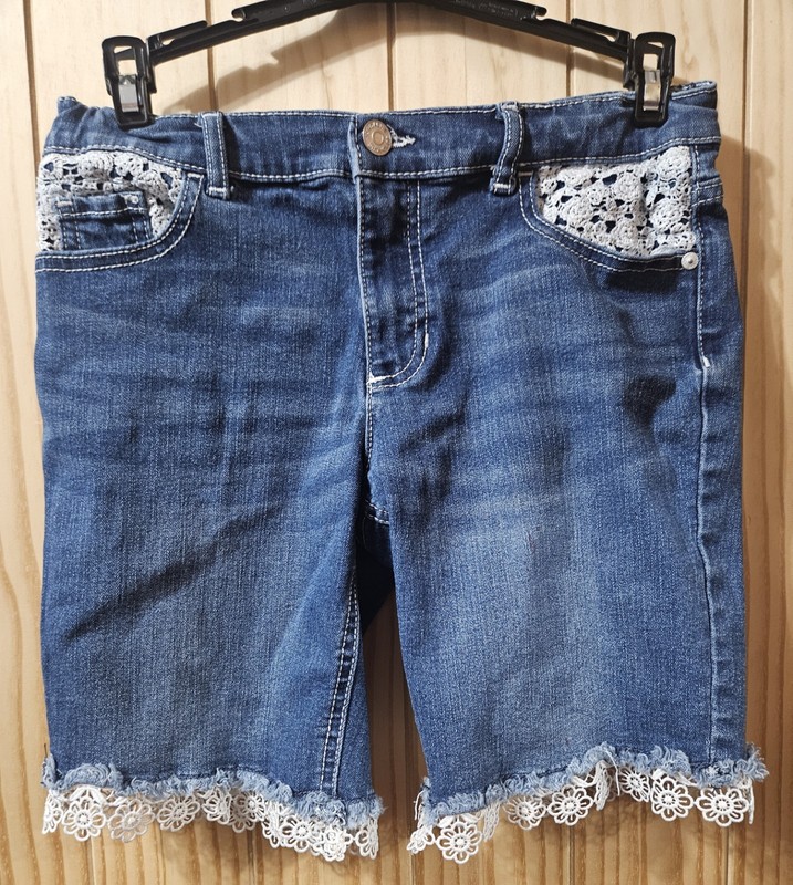 Girls Size 14 Jordache Lacy Jean Shorts