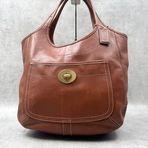 COACH 10384 Y2K Brown Turnlock Tote コーチ レディース COACH 10384