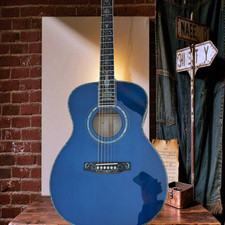 Blue OM45 Series Acoustic Guitar Spruce Body 21 Tone Rural Folk Song