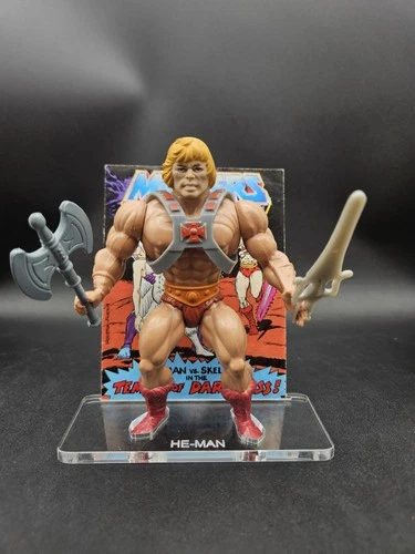 MOTU Vintage He-Man Acrylic Mini-Comic Stand ** No Figure Included **