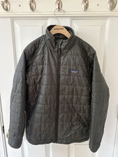 Patagonia Kids Nano Puff Brick Quilted Puffer Jacket Boys Girls XL 14 Gray 68001