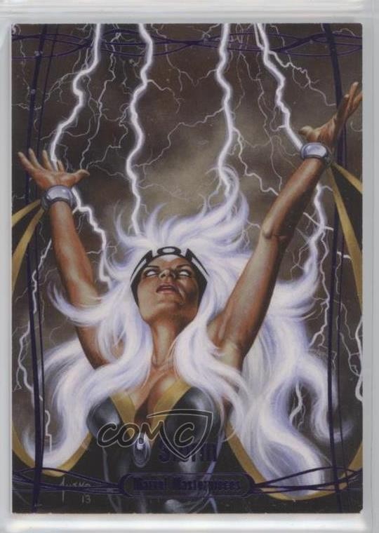 2016 Upper Deck Marvel Masterpieces Epic Purple 38/199 Storm #61 0s3