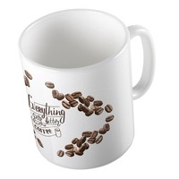 Kaffeetasse Everything Better With Coffee Kaffeebohnen Keramik Tasse Weiß Gesche