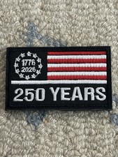 250 YEARS AMERICAN FLAG 2x3 Embroidered Moral...