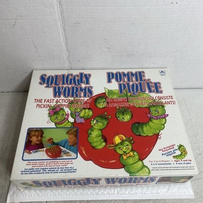 Squiggly Worms Game  VTG Ages 4 & Up No Reading Required Color Match & Counting