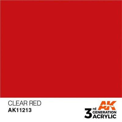 AK Interactive 3rd Gen Acrylic AK11213 Clear Red 17ml