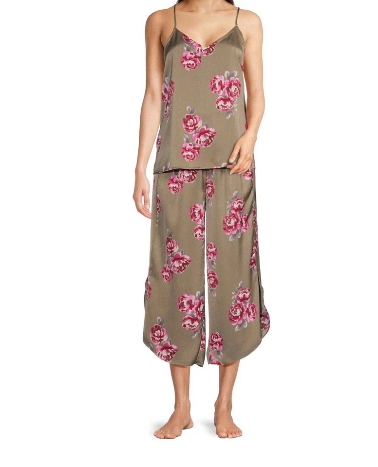 Espléndido 2 piezas para mujer Conjunto de pijama cami con correa de corbata - talla XL Foto 3 de 4